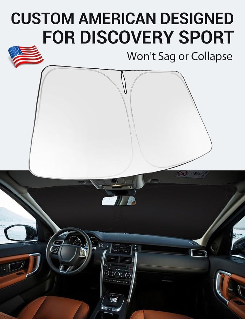 Proadsy 2025 Upgrade Windshield Sun Shade for 2014-2019 Discovery Sport - Foldable UV Protection - Image 2
