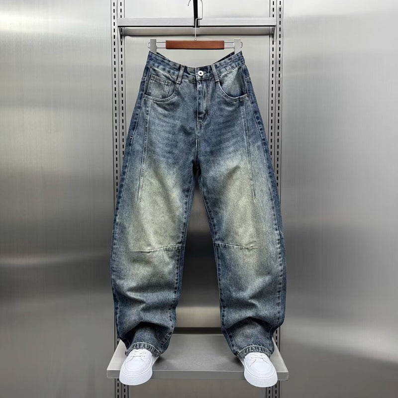 Unisex Classic Denim Jeans Loose Fit Daily Outdoor Wear - Image 2