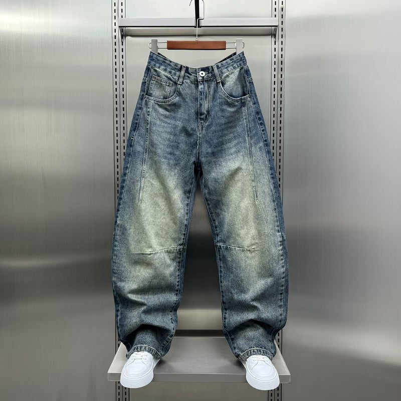 Unisex Classic Denim Jeans Loose Fit Daily Outdoor Wear - Image 1