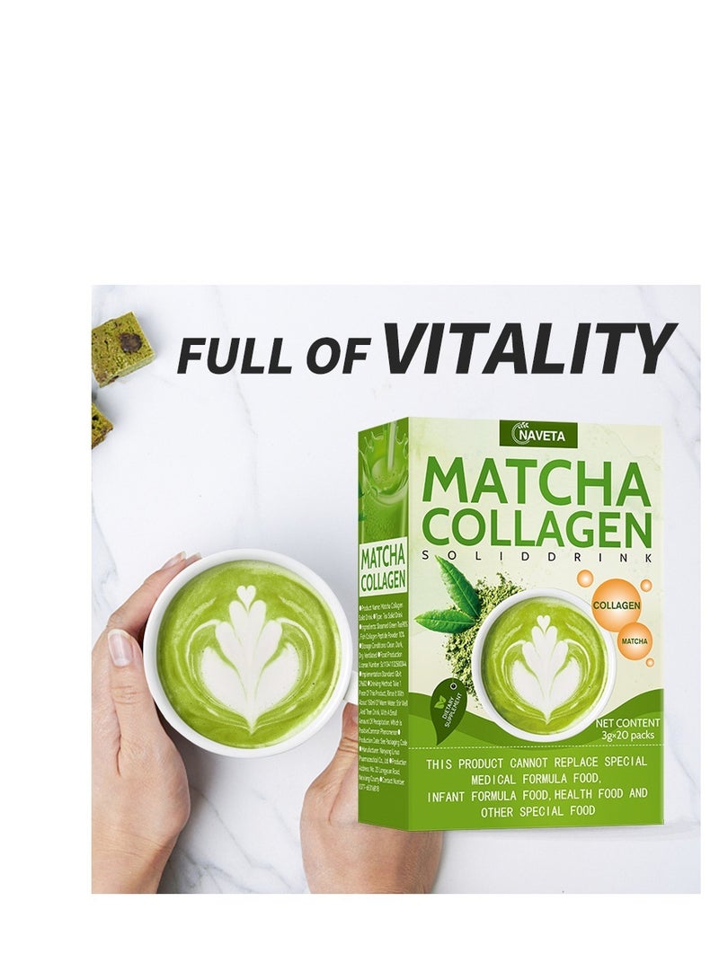 NAVETA 60g Beauty tea  Matcha Flavor Green Tea Glutathione COLLAGEN  Antioxidant Drink  - Radiant Skin, Hair & Nails - Image 3