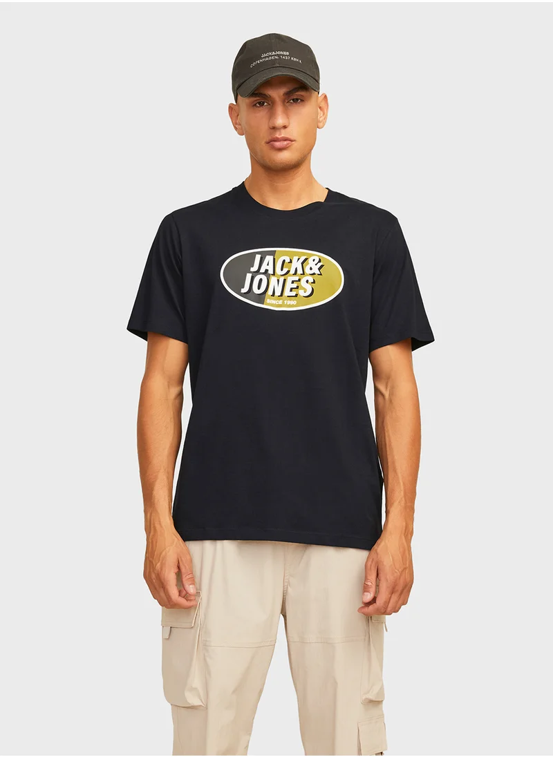 JACK & JONES Logo Crew Neck T-Shirt