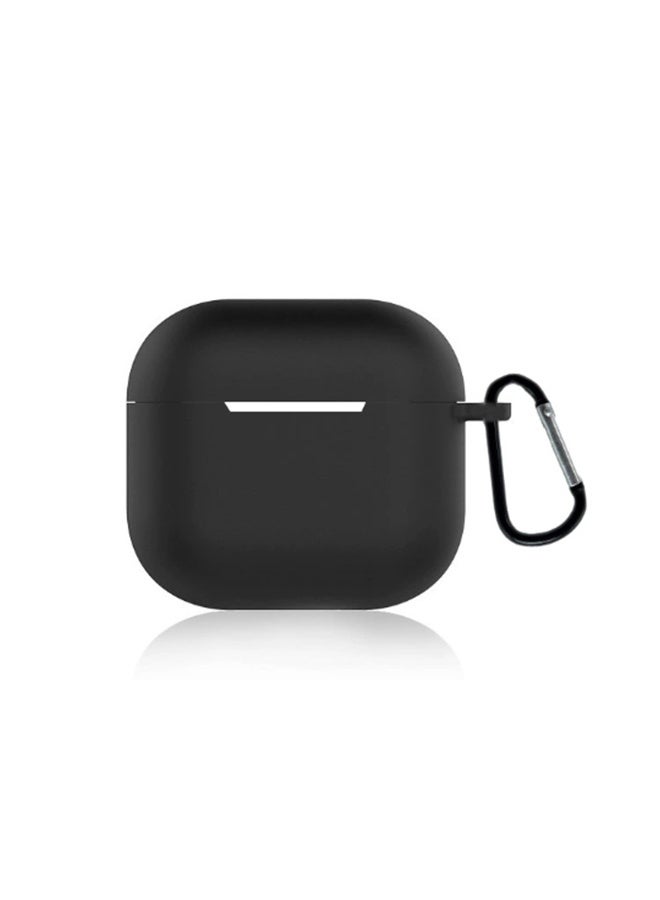 ZAFRA Airpods 4th Generation Case Soft Silicone Shockproof Drop Proof Protective Case Cover for Apple Airpods 4 2024 (Black)  - Image 3