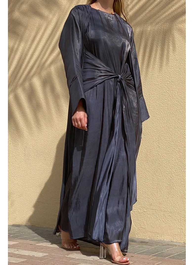 Moistreet 3 Piece Shimmer Abaya Set