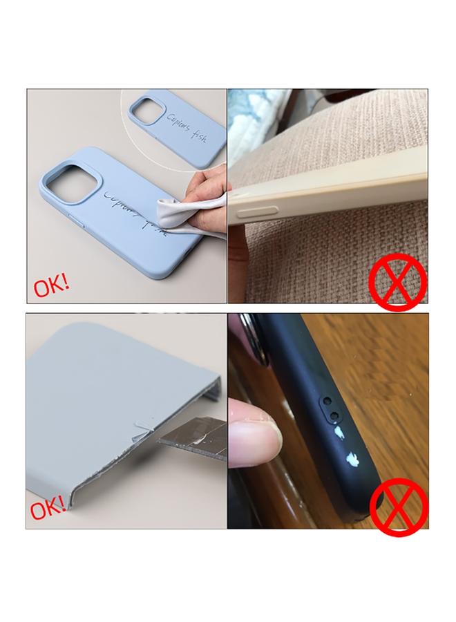 S-TOP Case For iPhone 15 Pro Max Pure Color Liquid Silicone Fine Pore Phone Case - Image 4