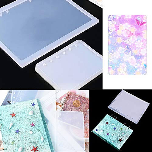 Markeny 3 Pieces Notebook Cover Resin Casting Molds for A5 A6 A7 for Notebook Epoxy Resin DIY - Image 5