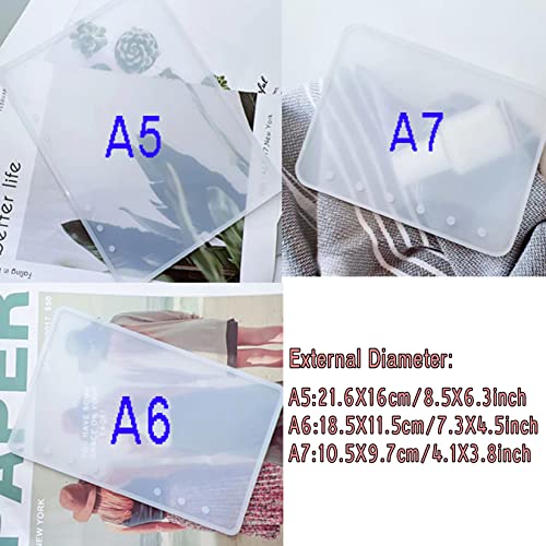 Markeny 3 Pieces Notebook Cover Resin Casting Molds for A5 A6 A7 for Notebook Epoxy Resin DIY - Image 2
