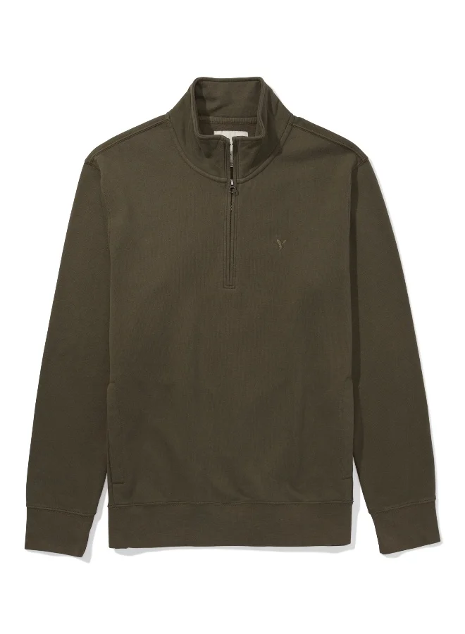 امريكان ايجل AE Fleece Quarter Zip-Up Sweatshirt