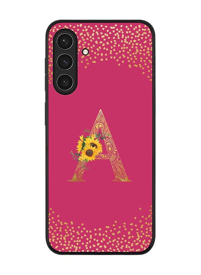 Stylizedd For Samsung Galaxy A17 / A17 4G Case,Slim fit Camera Protection, Shockproof Thin Phone cover  - Custom Floral Monogram - A ( Deep Pink )