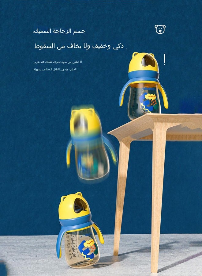 Minitutu Baby Feeding Bottle 240ml(8oz) With Handle, Closer to Nature Baby Bottle, 6M+ - Image 4