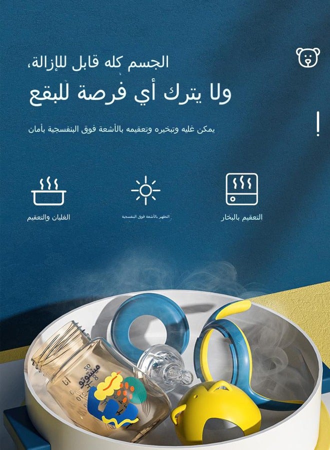 Minitutu Baby Feeding Bottle 240ml(8oz) With Handle, Closer to Nature Baby Bottle, 6M+ - Image 3