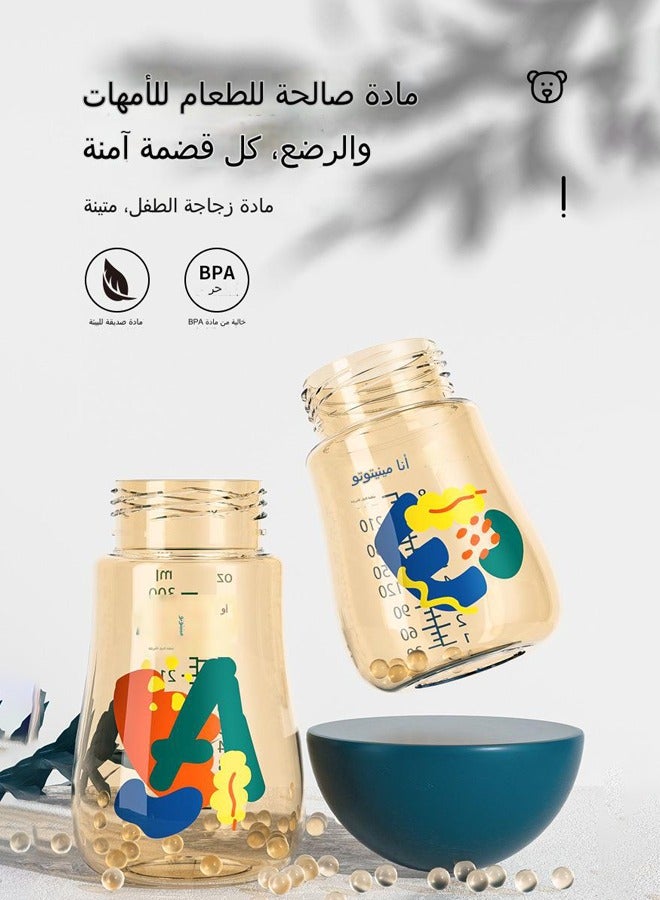 Minitutu Baby Feeding Bottle 240ml(8oz) With Handle, Closer to Nature Baby Bottle, 6M+ - Image 5