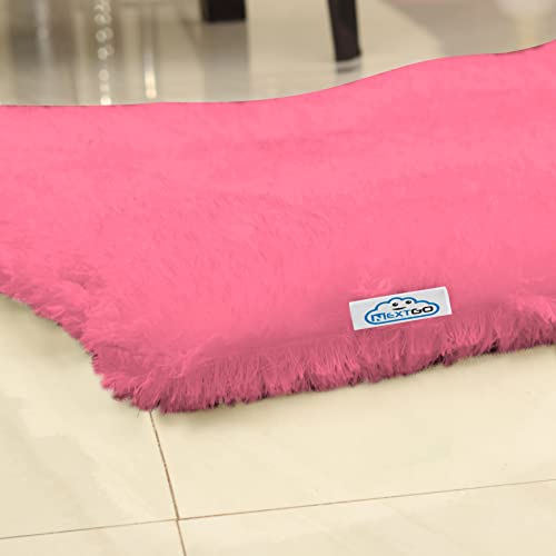 NEXTGO Floor Seat Cushions Yoga Meditation Mat Pooja aasan Soft Extra Comfortable Feather Touch Last Long Upto Washable Material Size 24 x 30 Inch 2 x 2.5 Fit Color PINK - Image 4