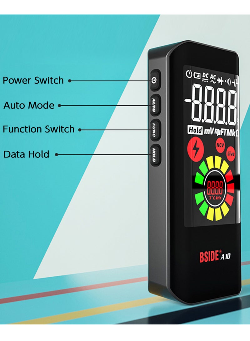 A10 Mini Smart Digital Multimeter NCV Multifunctional Tester Voltmeter AC/DC Voltage Resistance Capacitance Frequency Diode Measuring - Image 5