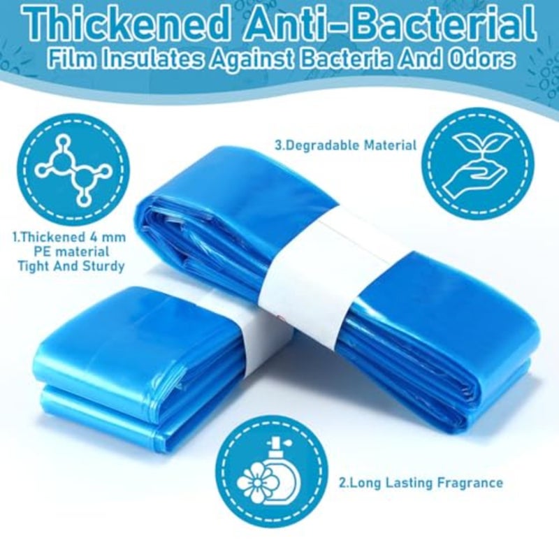 8 Pack Eco-Friendly Nappy Bin Refill Bags, Compatible with Tommee Tippee Twist Click, Tec, Simplee Sangenic, Baby AngelCare Nappy Diaper Bin Liner Pails Disposal Systems - Image 3