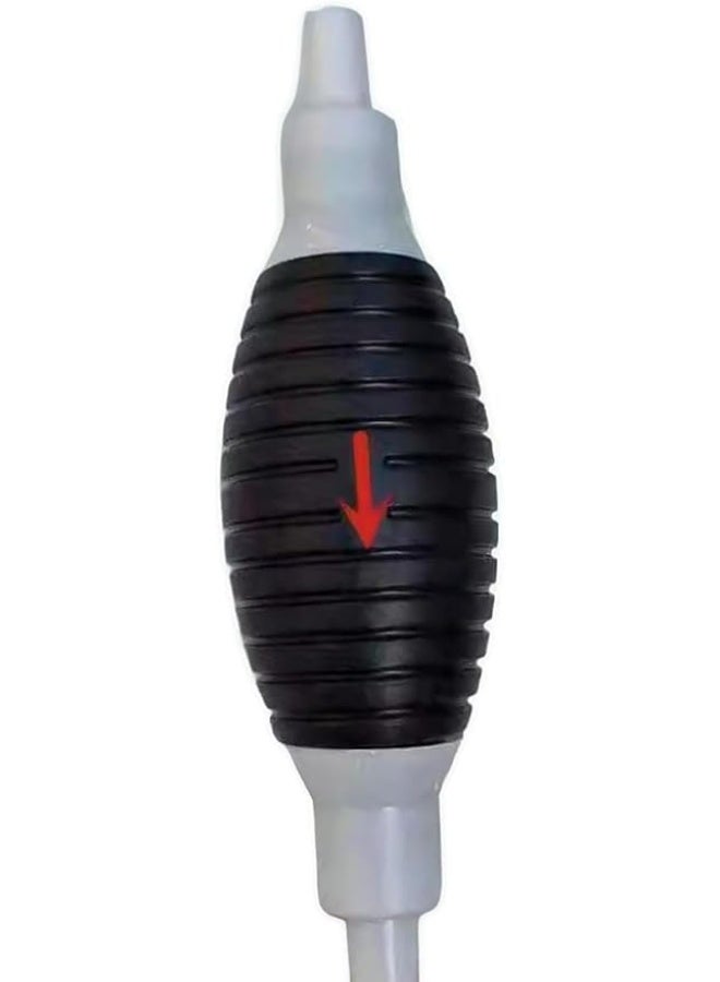 مضخة يدوية لنقل السوائل، طقم خرطوم شفط يدوي، مستخرج سوائل الوقود والماء والزيت مع مشابك أنبوب مرنة، أداة محمولة سهلة التحكم في التدفق للاستخدام في حالات الطوارئ في المرآب أو حوض السمك - Image 4