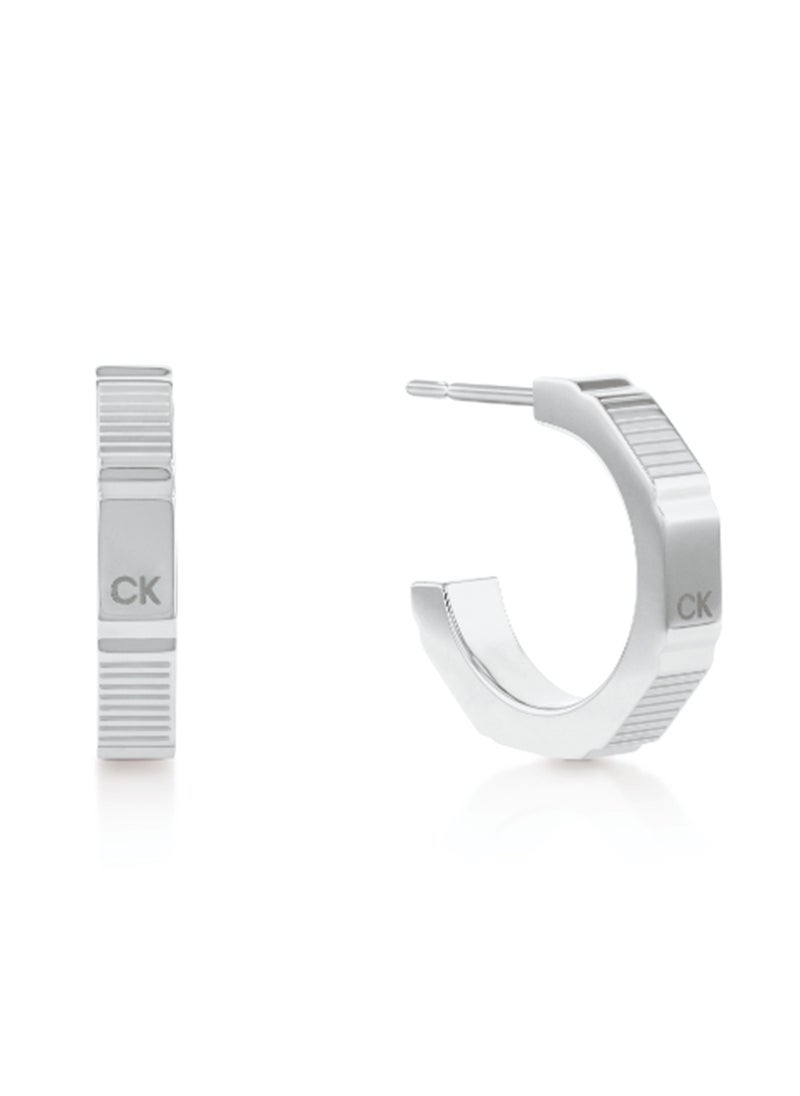 CALVIN KLEIN CALVIN KLEIN JEWELRY ESSENTIALS SHAPES UNISEXS HOOPS - 35000518  - Image 1