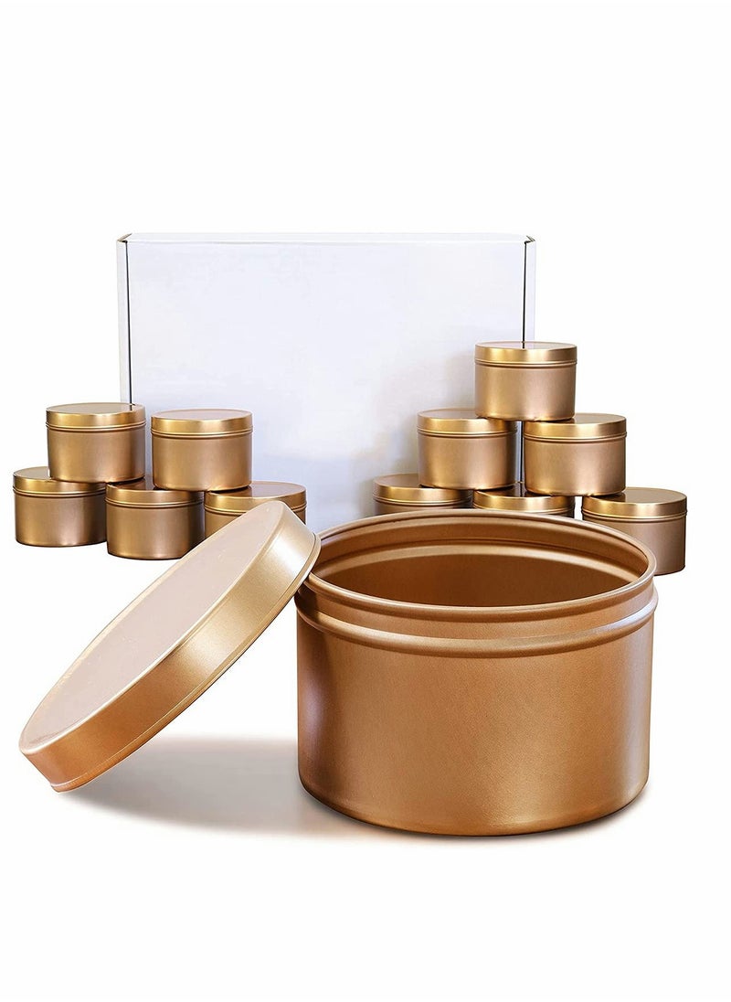 KASTWAVE - Candle Jars, Candle Tins, Candle Making Kit, Containers Empty Tinplate Storage Candle Jars for DIY Candle Making, Candies, Gifts Treasures, Arts Crafts, Storage Candle Making Kits 8 Oz, 12 Pcs - Image 1