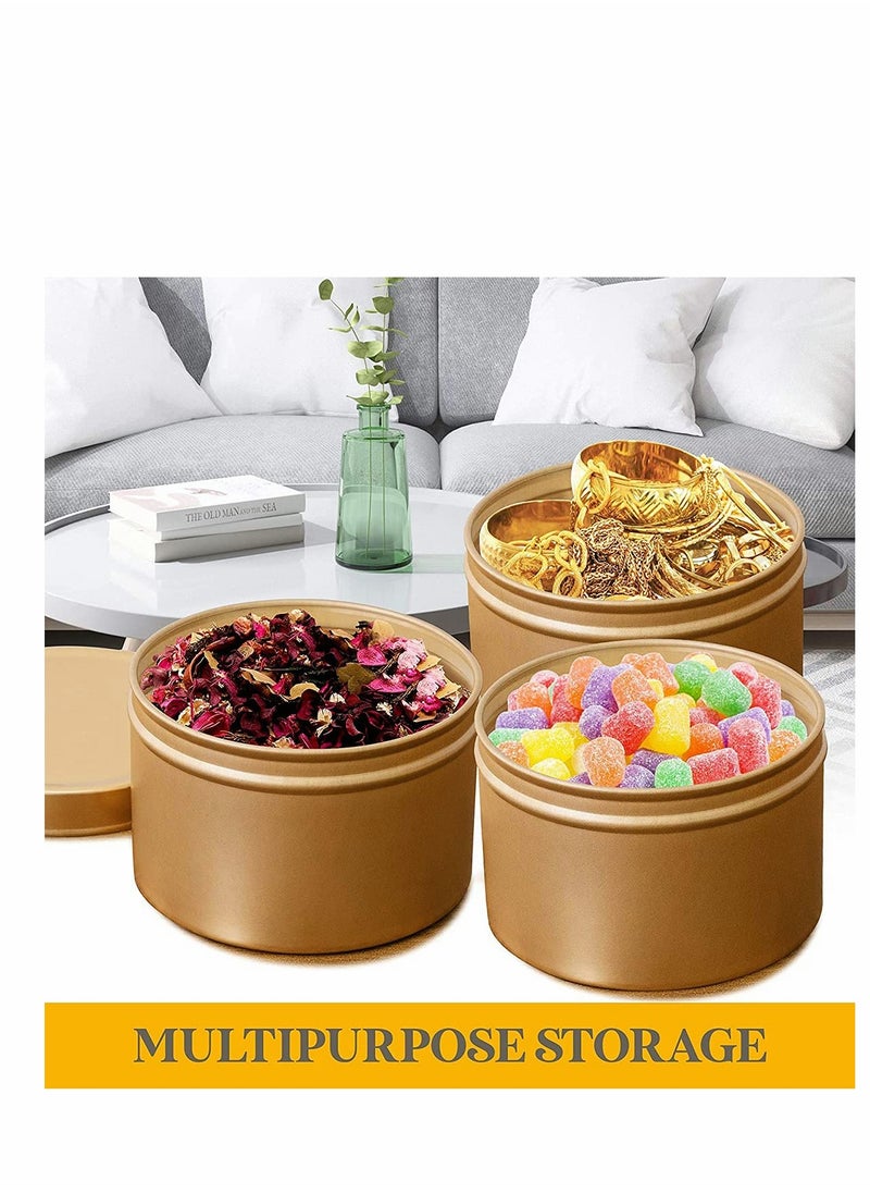 KASTWAVE - Candle Jars, Candle Tins, Candle Making Kit, Containers Empty Tinplate Storage Candle Jars for DIY Candle Making, Candies, Gifts Treasures, Arts Crafts, Storage Candle Making Kits 8 Oz, 12 Pcs - Image 1