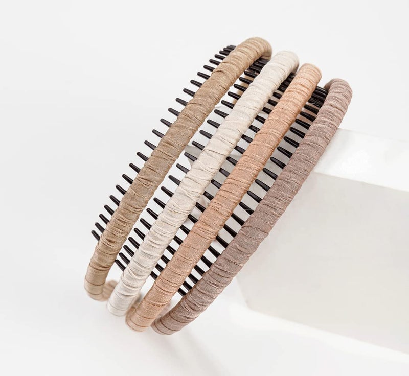 STHUAHE4PC Multicolor Protection Resin Teeth Comb Hair Hoop Hairband Headband Hair Accessories by Beauty hair (Fashion Headband) - Image 2
