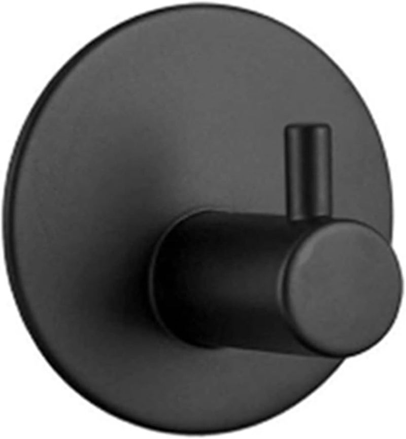 304 هوك حائط من الفولاذ المقاوم للصدأ أسود 6 قطع حمام مطبخ شماعات معاطف مناشف - Image 1