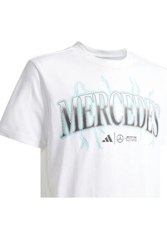 Adidas Adidas Mer Gfxt G1W Y White Motorsport T-Shirts For Junior 7-8Y