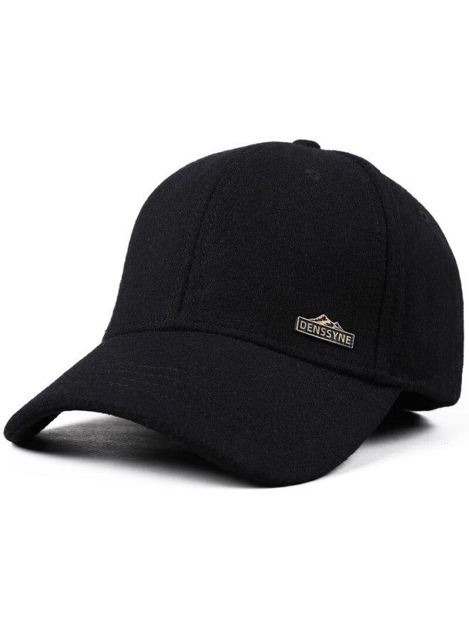 Denssyne Wool Men's Hat Brand, High-end Spring And Autumn Windproof Warm Outdoor Versatile Fully Enclosed Baseball Cap - Image 2
