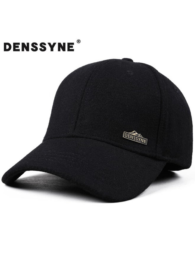 Denssyne Wool Men's Hat Brand, High-end Spring And Autumn Windproof Warm Outdoor Versatile Fully Enclosed Baseball Cap - Image 1