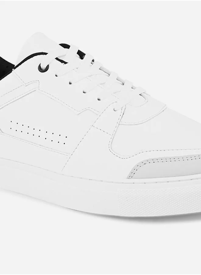 Styli Platform Sole Lace Up Color Block Sneakers