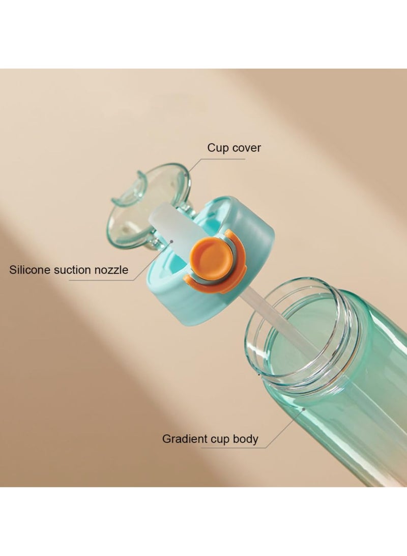 XiuWoo Sports air water bottle 900ml starter up set drinking bottles with 5 flavor pods scented for flavoring 0 sugar, 0 calorie blue orange - Image 3