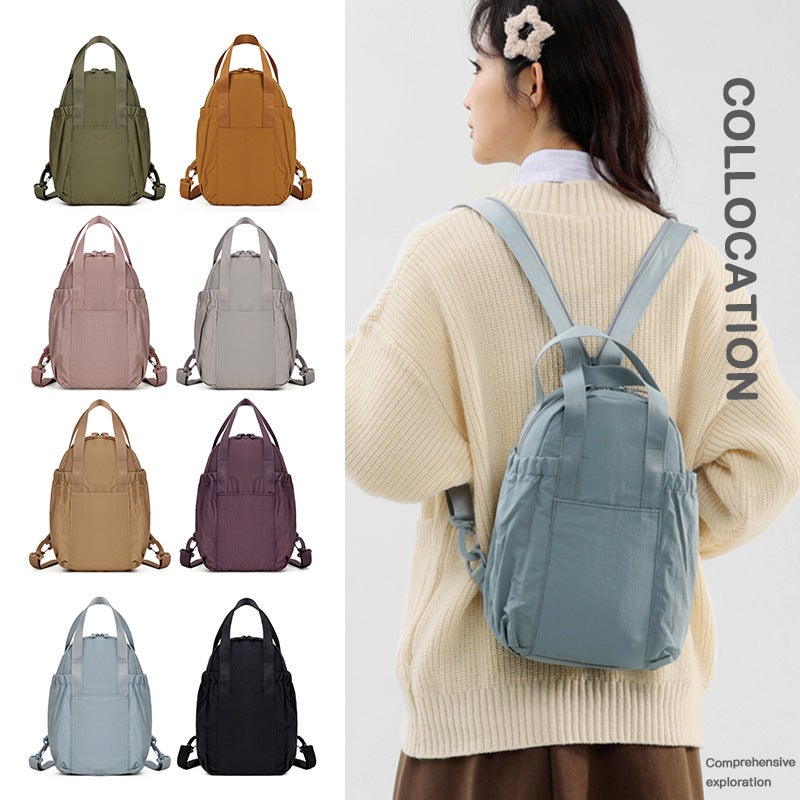 Japanese Style Solid Color Travel Backpack - Image 1