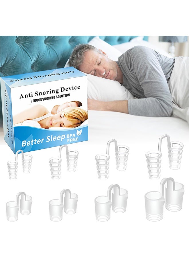 8 PCS Anti Snoring Device, Snore Stopper Nasal Dilators Snoring Solution, Comfortable Nasal Dilators to Relieve Snore for Better Sleep Sleeping Aid Sleep for Women Men