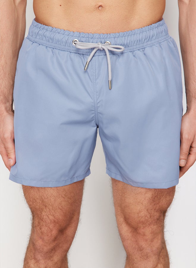 trendyol Light Blue Basic Standard Size Swim Shorts - Image 2