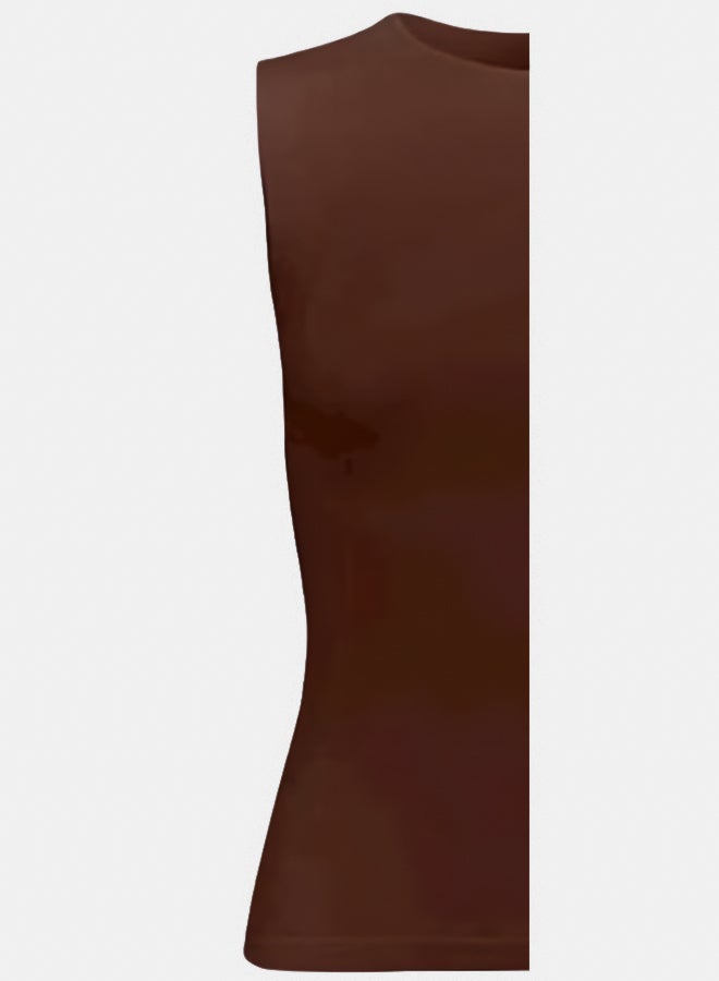 Silvy Lycra Bianca Top Sleeveless Round Neck For Women - Image 2