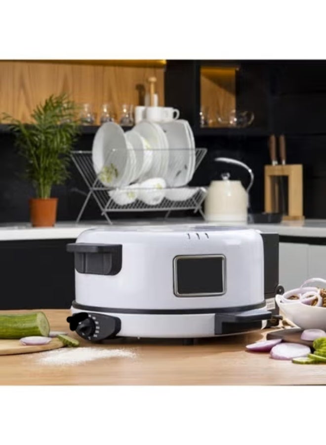 Ultimate Arabic Bread & Pizza Maker: 2000W Oven Appliance for Authentic Delights! Stainless Steel, Adjustable Temperature, Homemade Bread, Pizza, Pancakes - Perfect for Home Baking. - Image 3
