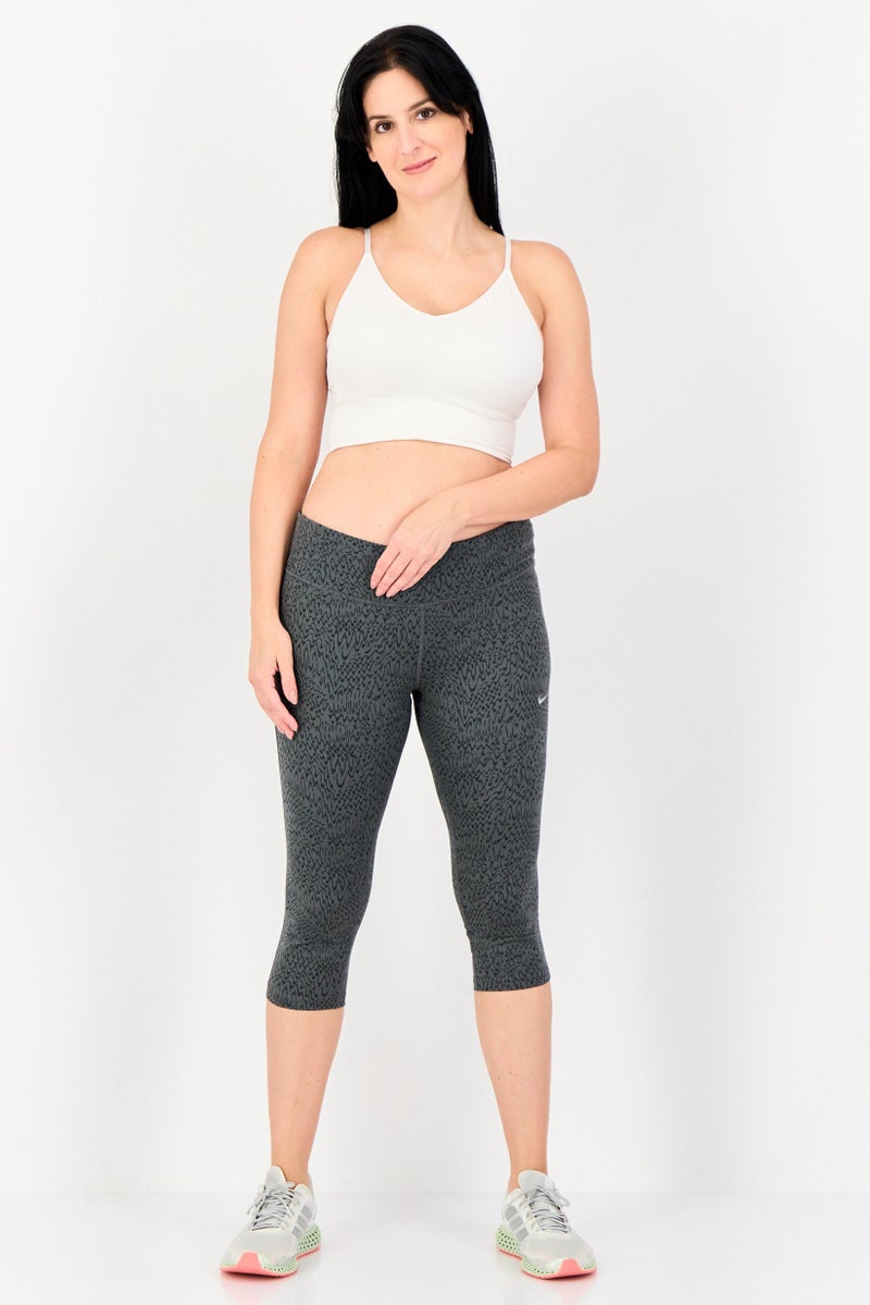 Nike Women Tight Fit Running Capri Leggings, Grey - Image 4