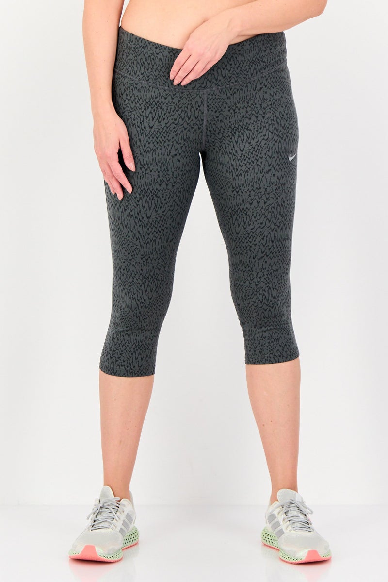 Nike Women Tight Fit Running Capri Leggings, Grey - Image 1