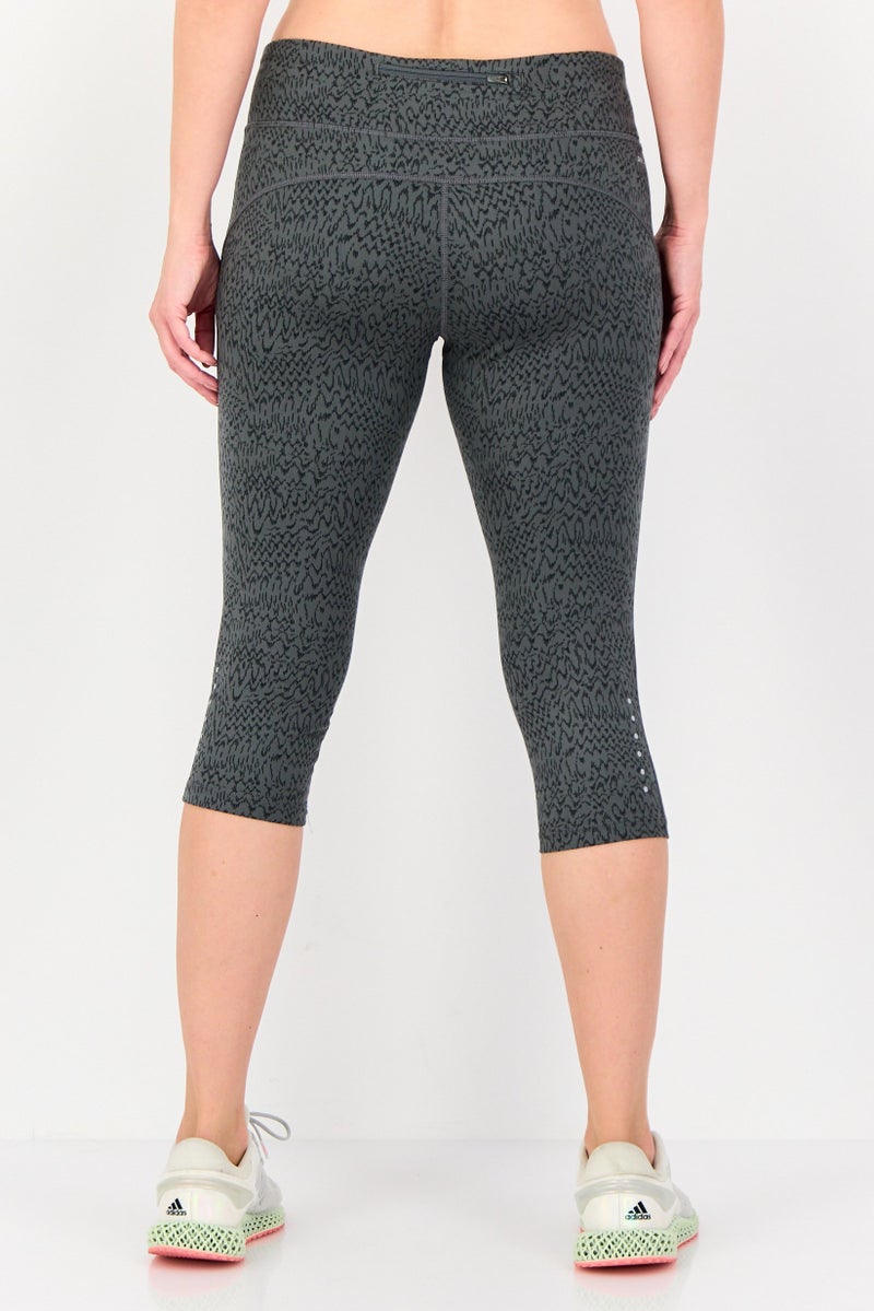 Nike Women Tight Fit Running Capri Leggings, Grey - Image 3
