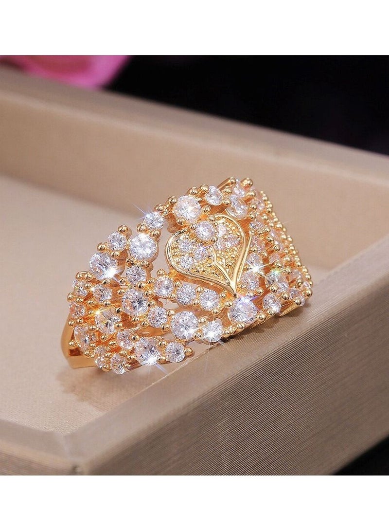 استراتيجية خاتم من الفضة الإسترليني عيار 925 مرصع بحجر الزركون المرصع بالألوان الذهبية - Image 2