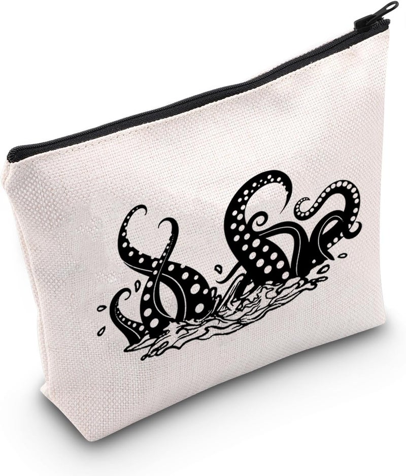 MNIGIU Octopus Lover Gift Octopus Tentacle Makeup Bag Marine Organism Gift Squid Lover Gift Ocean Kraken Gift Mythical Gift