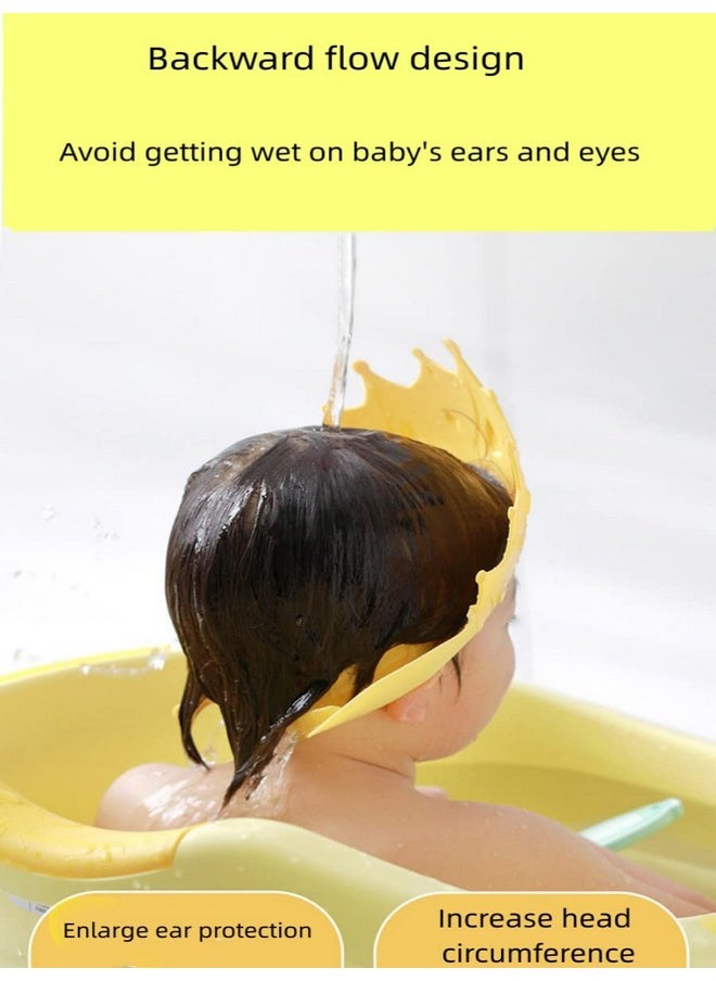 Chinshwehaw Crown Baby Shower Cap Waterproof Shampoo Hat For Children Toddler Girls Boys Protect Ears Eyes，Adjustable Silicone Hair Washing Visor Bathing Hat Bathing Crown. For Toddler, Baby, Kids, Children  - Image 4