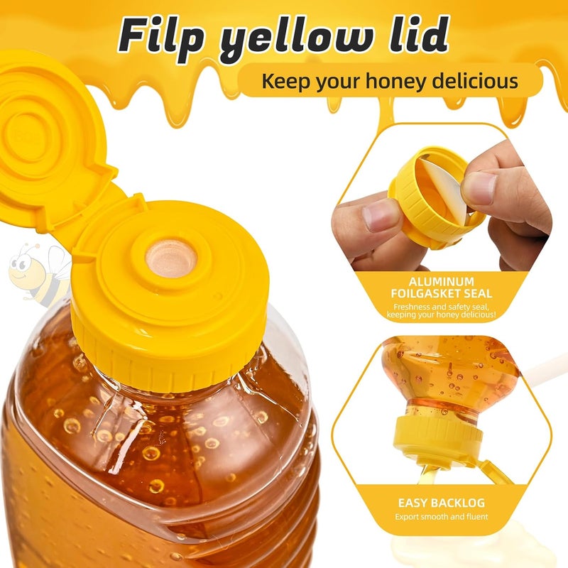 PPXHFV 24 Pack Honey Bottle, Honey Bottles Squeeze 16 oz,With LeakProof Flip-Top Caps,Refillable Honey Plastic Jars,Plastic Honey JarsFor Storing And Dispensing. - Image 2