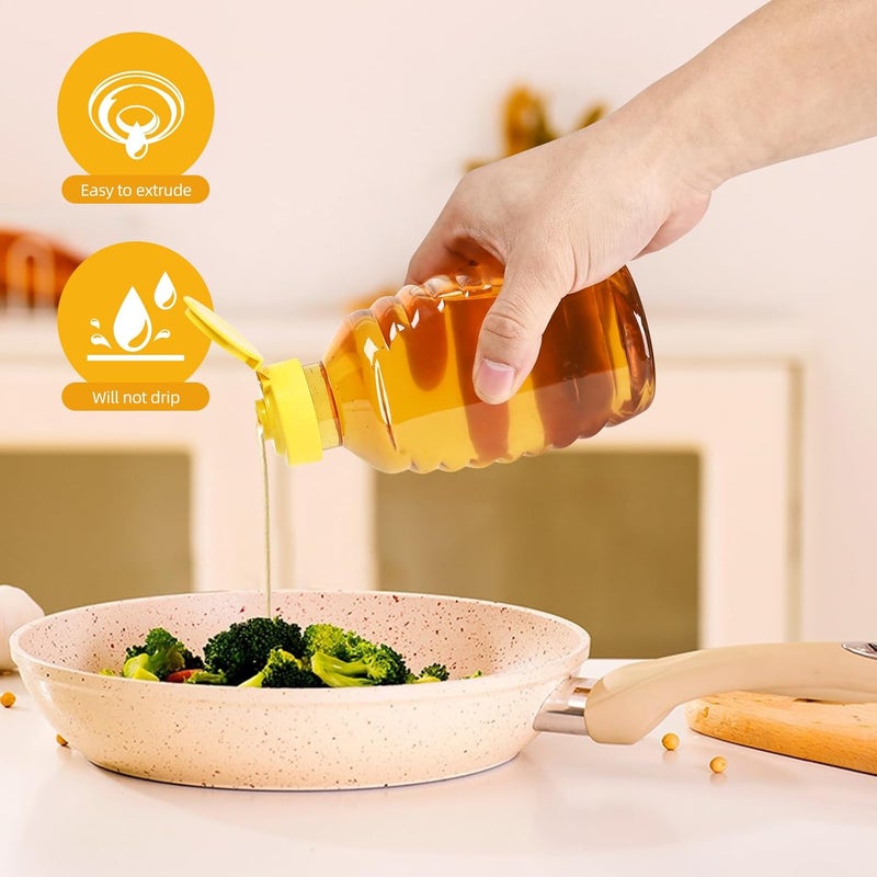 PPXHFV 24 Pack Honey Bottle, Honey Bottles Squeeze 16 oz,With LeakProof Flip-Top Caps,Refillable Honey Plastic Jars,Plastic Honey JarsFor Storing And Dispensing. - Image 4