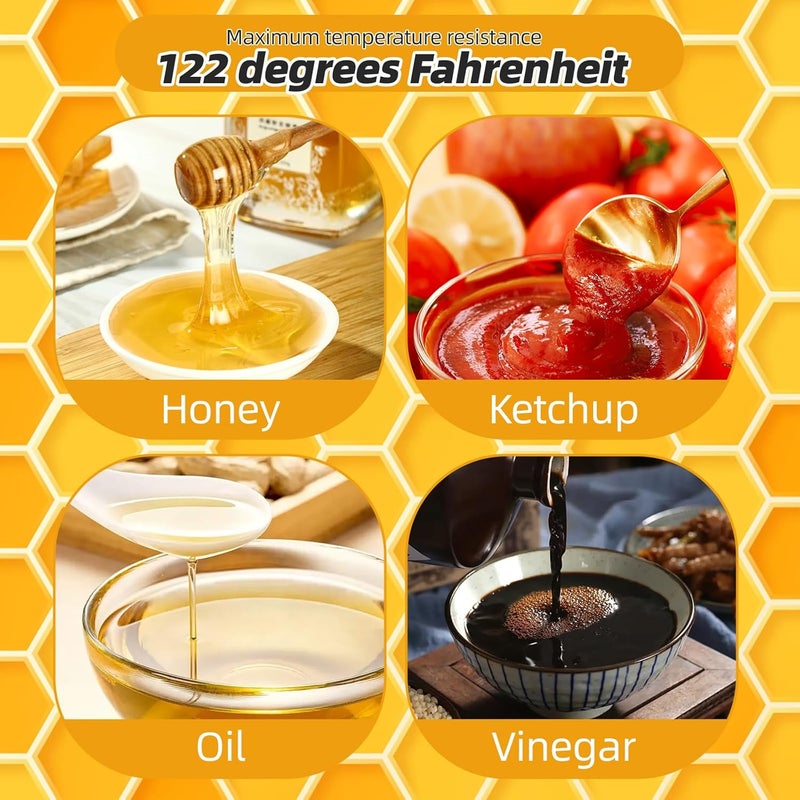 PPXHFV 24 Pack Honey Bottle, Honey Bottles Squeeze 16 oz,With LeakProof Flip-Top Caps,Refillable Honey Plastic Jars,Plastic Honey JarsFor Storing And Dispensing. - Image 5