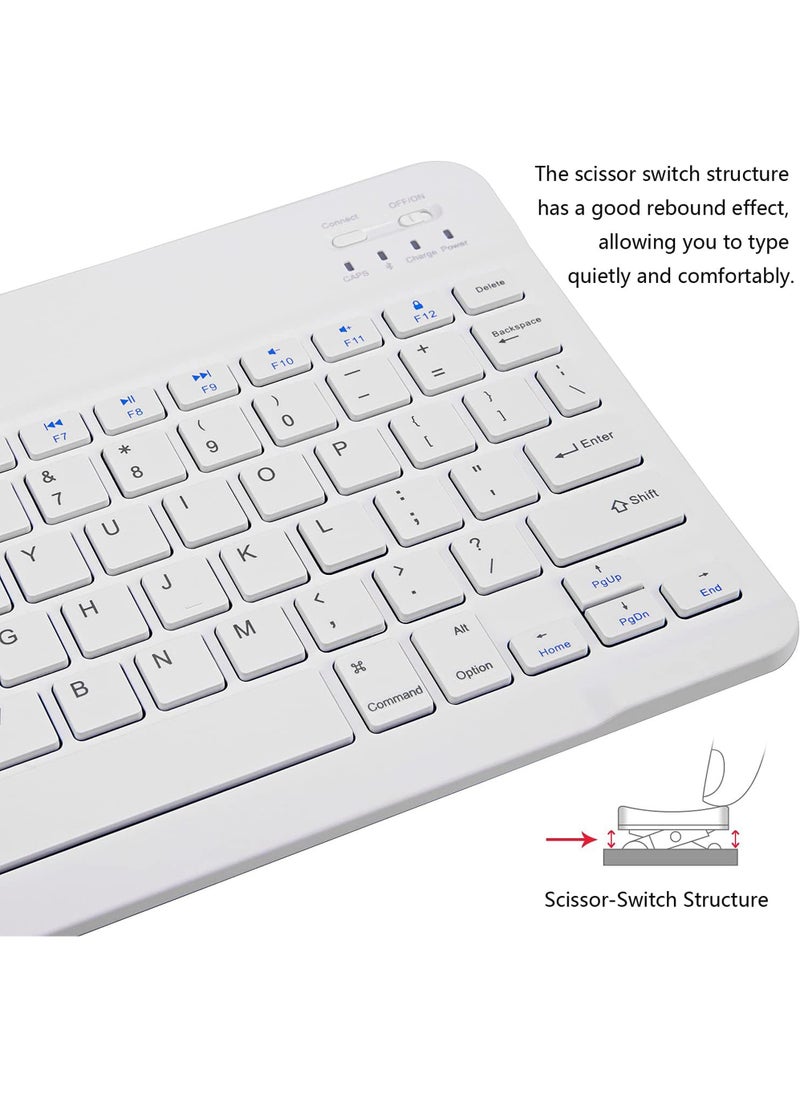 Rock Pow - Ultra-Slim Bluetooth Keyboard and Mouse Combo Rechargeable Portable Wireless Keyboard Mouse Set for Apple iPad iPhone iOS 13 and Above Samsung Tablet Phone Smartphone Android Windows - Image 1