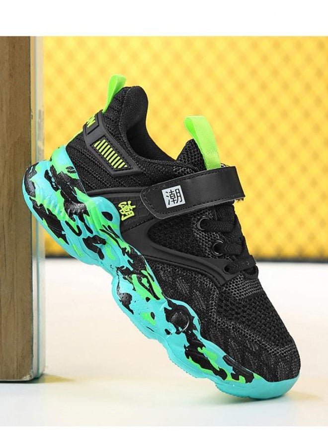 NIBEMINENT أحذية شبكية قابلة للتنفس للأولاد الأطفال أحذية رياضية وركض أحذية تنس مدرسية - Image 3