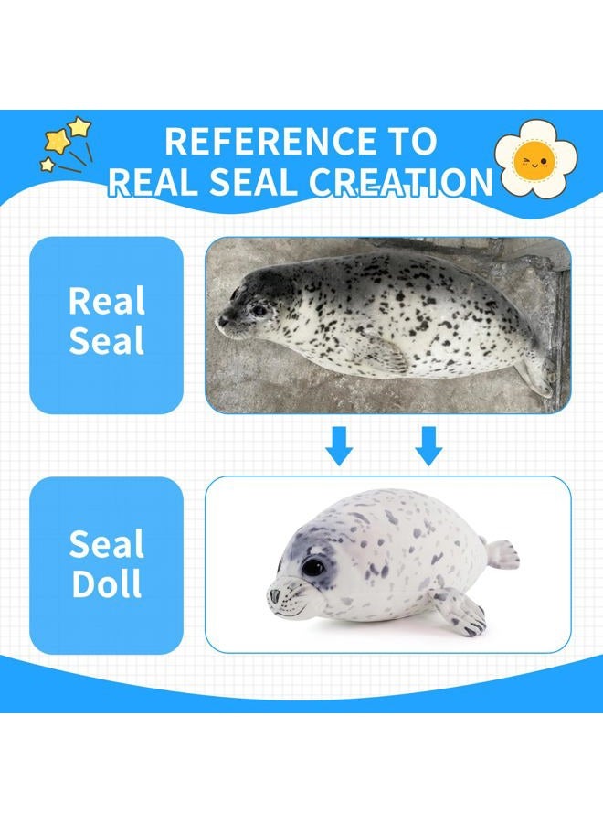 Sew Butiful Seal Stuffed Animal Toy, Cute plushies, 20" Seal Plush Pillow Gift for Girls Kids Children Birthday Christmas (Medium) - Image 2