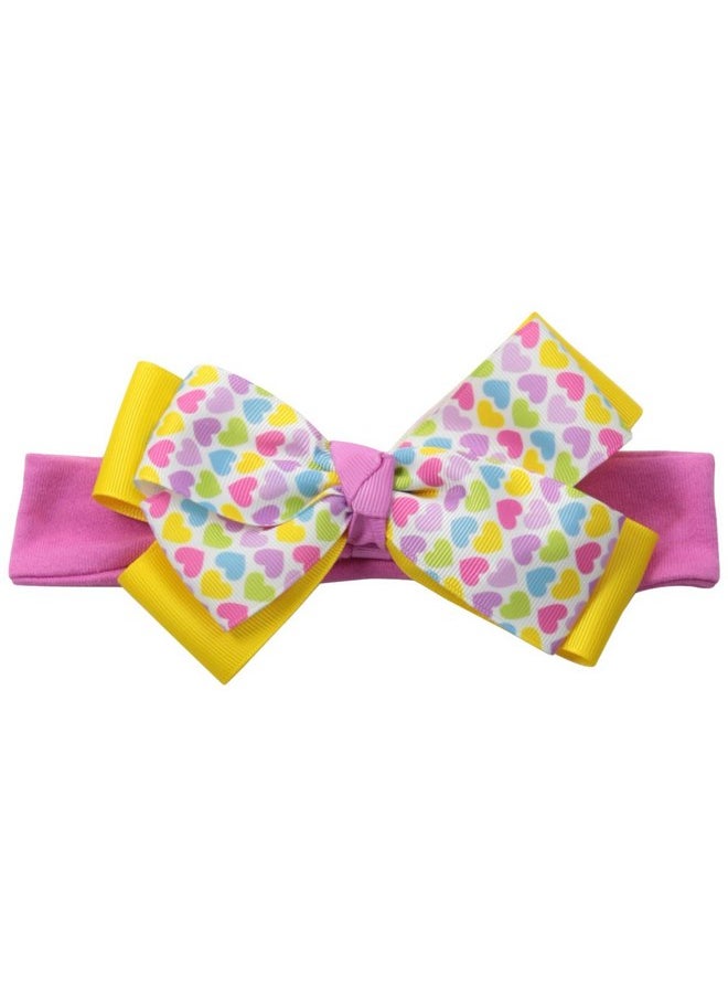 Lovespun Baby Girls' Multi Color Heart Print Bow Headband, Pink, One Size/Petite - pzsku/ZD4D8689B328AB85A9EDBZ/45/_/1737032147/78692142-f617-4d77-b00a-d0a2d8158593