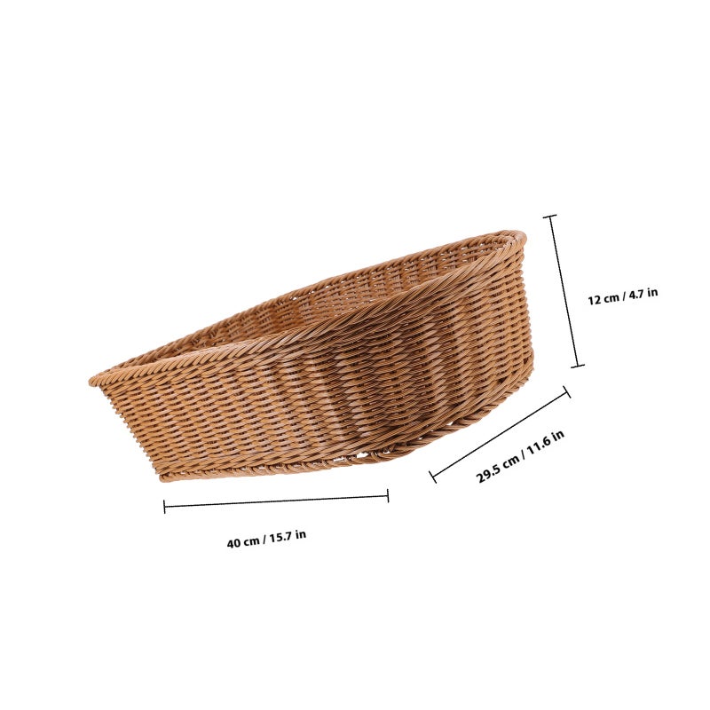 Woven Toy Baskets Cosmetic Baskets Imitation Rattan Woven Serving Basket for Kitchen - Image 2