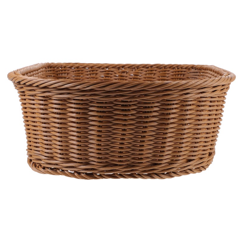Woven Toy Baskets Cosmetic Baskets Imitation Rattan Woven Serving Basket for Kitchen - Image 1
