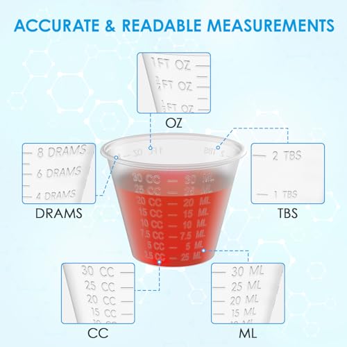 Lilymicky 1000 Count 1 oz Disposable Medicine Cups, 1 oz Plastic Med Cups For Mixed Pills, Medication Measuring, Resin Mixing - Image 5